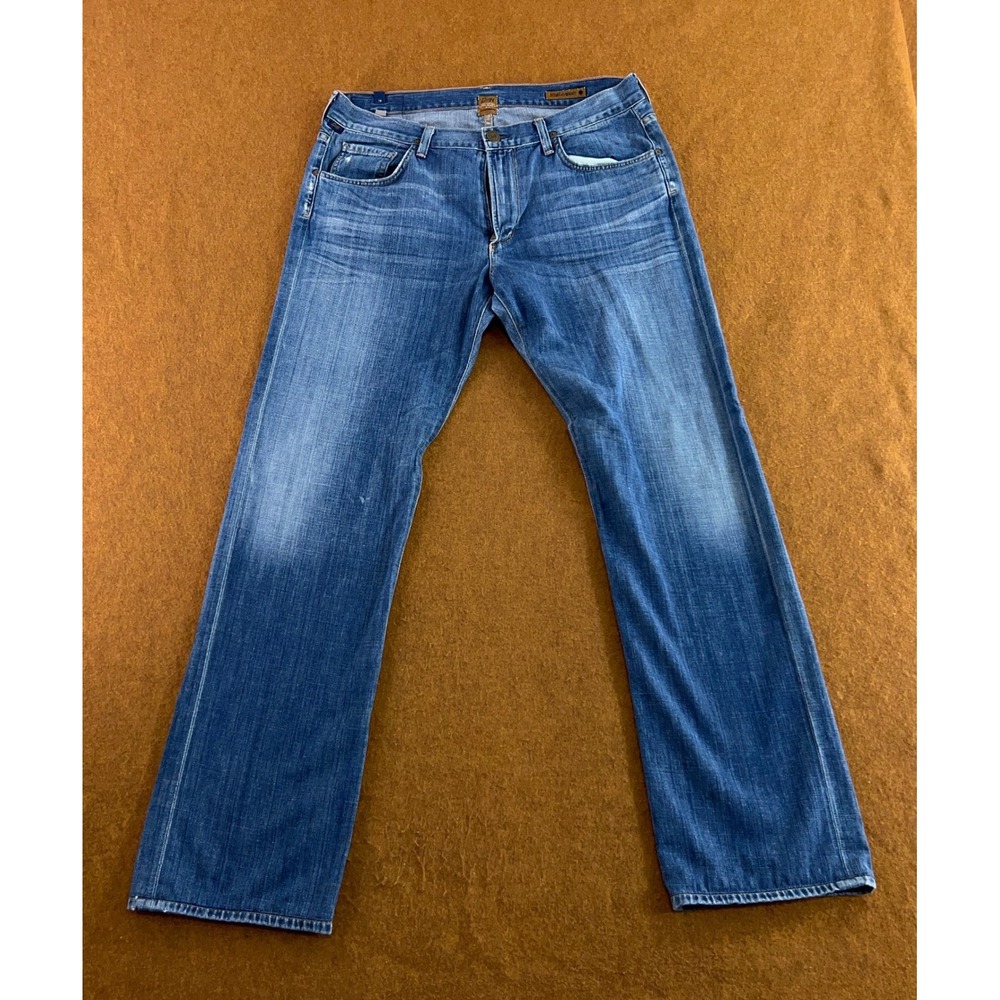Citizens of Humanity Mens 36 Blue Sid Straight Leg Denim Jeans